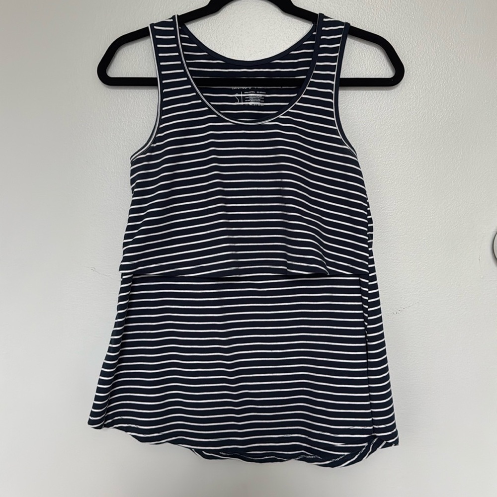 Latched mama striped tank